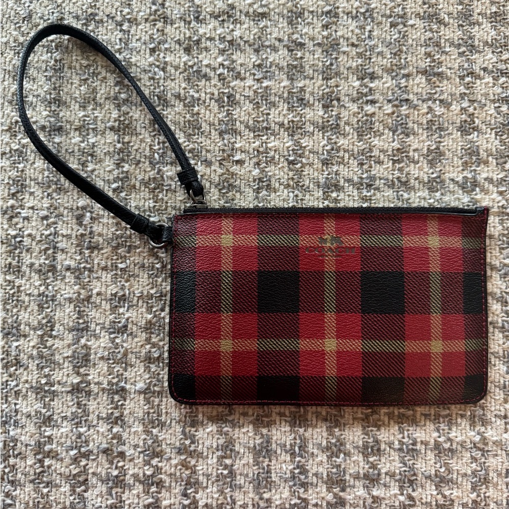 Coach Red and Black Riley Wristlet (NWOT)
